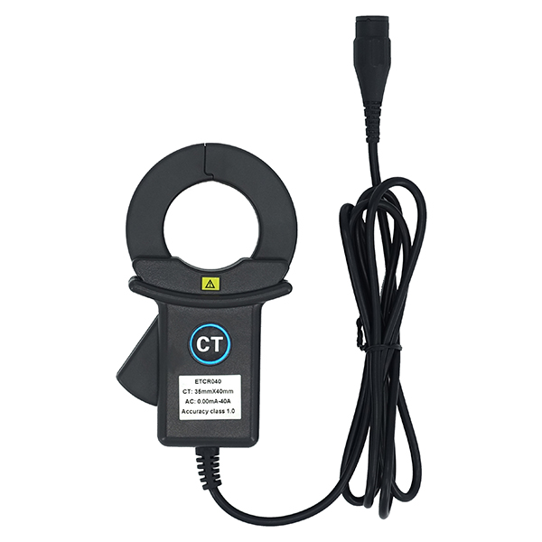 High Accuracy AC Leakage Current Sensor Meter ETCR030 with 3.5mm Audio Plug Output Interface Clamp CT Size 25mm x 30mm 
