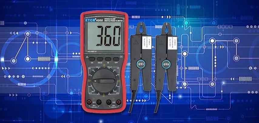 Hot Selling Products：ETCR4000 Double Clamp Digital Phase Voltmeter
