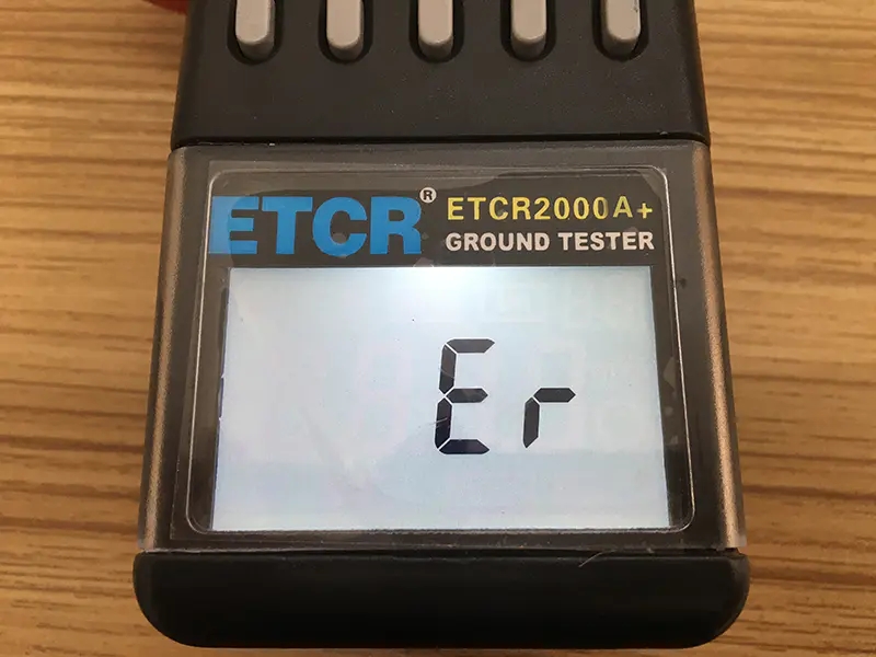 钳形电阻表显示Er的处理及维护